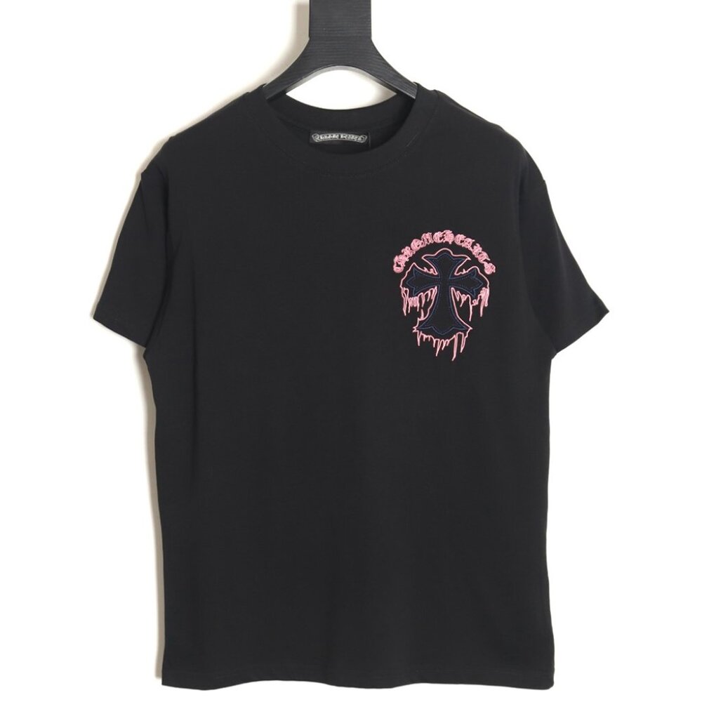 Chrome Hearts Logo Embroidered Black T-Shirt